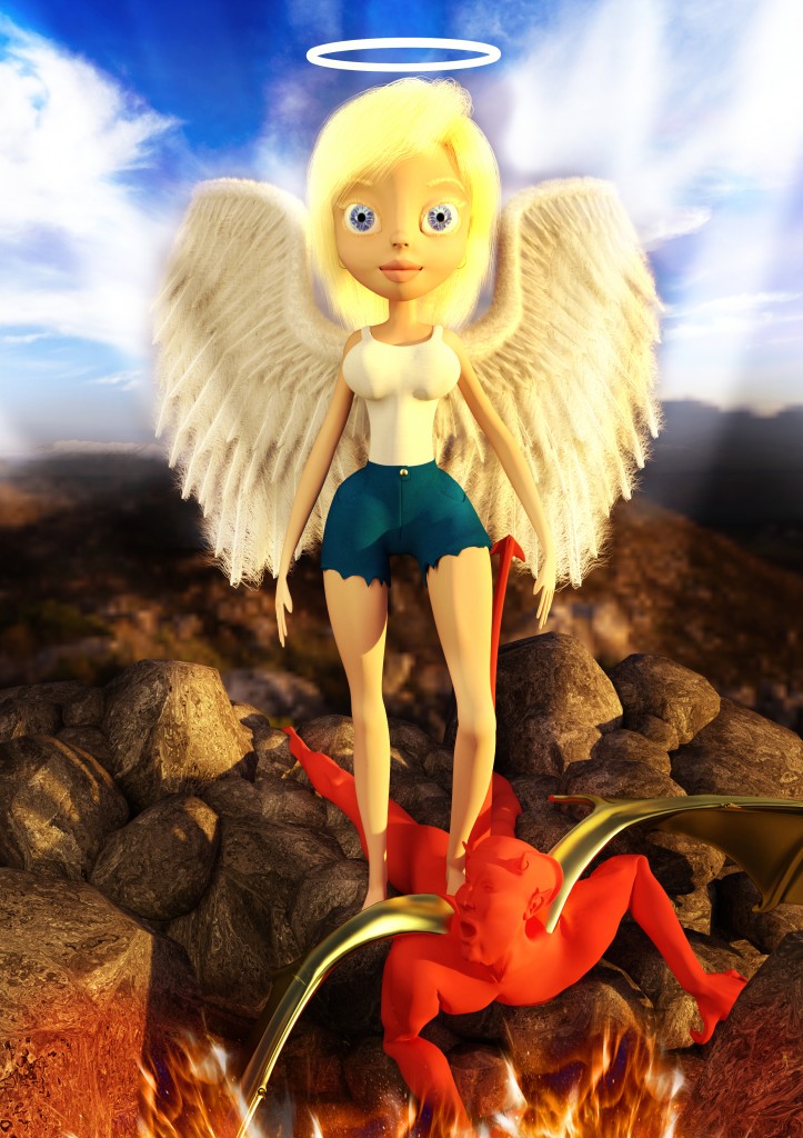 Ellie the Angel in 3D preview image 2